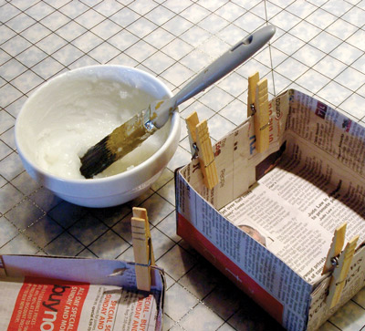 Homemade glue for the gift box can be made from household products.